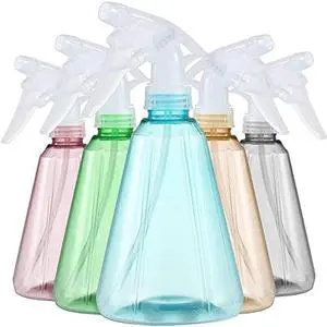 BALABALA Spray Bottles Pack of 5 Water Squirt Bottle 17 oz Adjustable Empty Plastic Storage Container for Cleaning Solutions, Gardening, Pets, Plants, Hair Misting, Leak Proof, BPA Free, 5 Colors