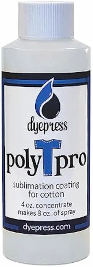 polyTpro Sublimation Spray, Sublimation Coating for Cotton: 4 oz Concentrate Makes 8 oz Spray
