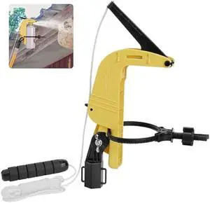 Heavy Duty Spray Can Extension Pole Adaptor - Adjustable Angle, Spray Can Trigger Handle for Most Aerosol Cans and Powder Dusters, Perfect for Wasp/Hornet Spray, Window Cleaner, Spray Paint, Yellow