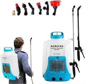 Battery Powered Backpack Sprayer 4.2 Gallon - Multifunctional Weed Sprayer for Lawn & Garden with Adjustable Nozzles and Shoulder Strap, High-Pressure Spray Hose for Weeding and Cleaning