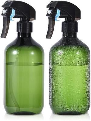 Yebeauty Green Spray Bottle for Plants, 2Pcs 17oz 500ml Plastic Plant Mister Spray Bottle Fine Mist Plant Atomizer Watering Sprayer Bottle for Gardening Cleaning Solution with Top Pump Trigger Water