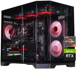 ICEWOLF Gaming Desktop PC , Ryzen7 5700X, Geforce RTX 5060 8G ,B550M 32GB DDR4 1TB NVMe SSD, 650W GOLD PSU, Wi-Fi,Liquid Cooler,ARGB Fans , Windows 11 ,Prebuilt Gaming Pc New compute