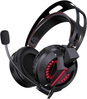 M180 Pro Wired Gaming Headset Black with Red LED 7.1 Surround Sound for PS4 PS5