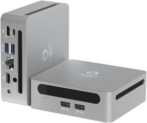 GenMachine Mini PC AMD Ryzen 5 5300U,without 8GB RAM & 256GB SSD M.2 NVMe,AMD Radeon Graphics,2 x 4K Output, 2 x HDMI Ports,2 x USB 3.0,1 x Type-C,Wifi6,Bluetooth5.2,Desktop Computer