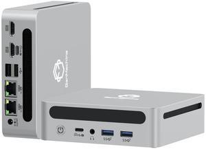 GenMachine Mini PC AMD Ryzen 7 7735HS (up 4.75GHz), 32GB LPDDR5 6400MHz, 512GB SSD, USB4.0, Dual 2.5G LAN, 4K Triple Display, Small Desktop Computer, Windows 11 Pro Mini Desktop for Work, Gaming, Home