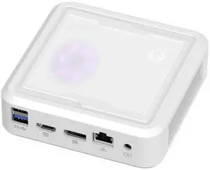 GenMachine Mini PC AMD Ryzen 7 3750H,16GB RAM 512GB M.2 NVMe SSD,AMD Radeon RX Vega 10,2 x 4K Output,1 x HDMI Ports,1 x DP Ports,4 x USB 3.0,Wifi5,Bluetooth4.2,Windows 11 Desktop Computer - White