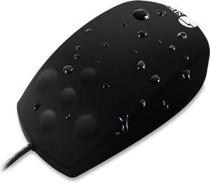 SIIG Wired Computer Waterproof Mouse - USB Mouse - IP68 Waterproof Silicone Mouse for PC or Laptop (JK-US0S11-S1)