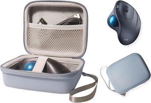 GETGEAR case for Wireless Trackball Mouse Compatible with Logitech Ergo M575, M570, MX Ergo, Also fit for MX Master, 2S, 3, 3 Advanced, Pocket for SSD, Hard Drive, USB/Type C HUB, GIQ Docking Station