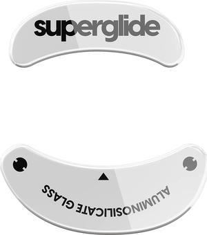 Superglide - Fastest and Smoothest Mouse Feet/Skates Made with Ultra Strong Flawless Glass Super Fast Smooth and Durable Sole for Superglide for Vaxee Zygen NP-01 / Outset AX [White]