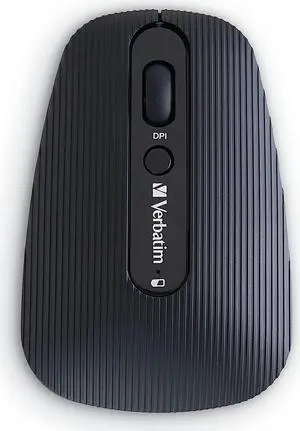 Verbatim Rechargeable Multi-Device Bluetooth 5.0 USB 2.4Ghz Wireless Optical Mouse with Adjustable DPI  Black 70755