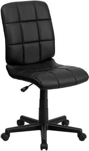Flash Furniture Clayton Mid-Back Black Quilted Vinyl Swivel Task Office Chair