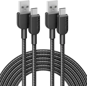 USB A to USB C Cable Charger Cord (2-Pack 10 ft Black) USB A to USB C Cable Charger Cord (2-Pack 10 ft Black)