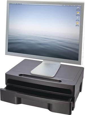 OIC® Monitor Stand With Drawer, Black