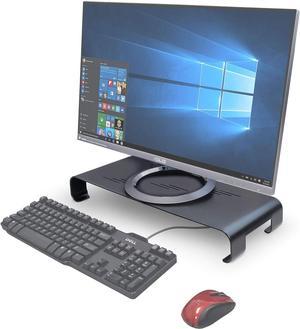 Syba Monitor Stand Riser for Computer, Laptop, Printer, Notebook and All Flat Screen Display with 19" platform and 3" height, Black