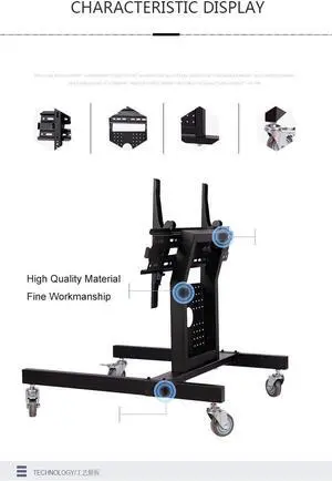 Rolling TV Mount with Wheel for 32-65 inch Flat Curved Screen TV, LED LCD, 45° Adjustable Viewing Angle,Low Height Mobile TV Stand, Monitor Floor Stand Cart, Conferences, Exhibitions, HomeOffice
