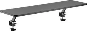 Kantek Ergonomic Mounted Computer Monitor Riser Stand, Floating Desk Shelf, Clamp On Base, Extra-Wide, 39.4" X 10.2" X 5.1", Black
