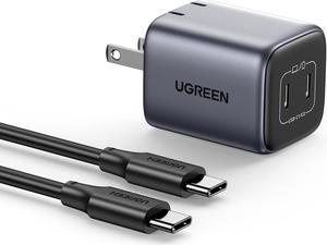 UGREEN Nexode 45W USB C Charger Foldable GaN Samsung Charger Fast Charging 20 Charger with 100W USB C Cable Compatible with Galaxy S23 UltraS22 UltraS22 iPad Pro iPhone 1413 MacBook Air Pixel