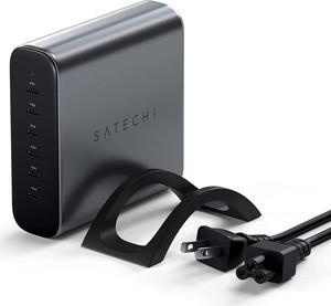 Satechi 200W 6-Port GaN Charger - 2X 140W USB-C and 4X USB-C, Fast Charging Travel Station for Apple and Most Thunderbolt Devices