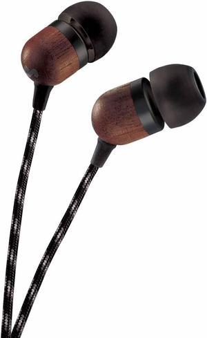 House of Marley | Smile Jamaica Wired in-Ear Headphones - in-line Microphone with 1-Button Remote | Noise Isolating | Durable | Tangle Free Cable | Black