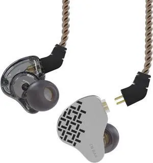 KBEAR Rosefinch Wired Headphone,5m Silicon Composite Biological Diaphragm DD Stereo Earphone,KINBOOFI Musician HiFi IEM in Ear Headphones with 2 pin Cable for Musician Church (Black, No Microphone)