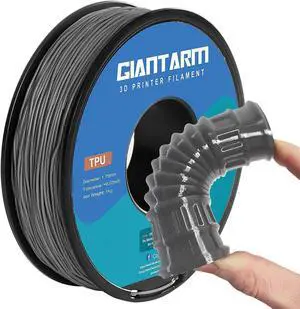 GIANTARM TPU Filament 1.75mm Flexible Soft 3D Printer Consumables Grey,95A 1kg Spool (2.2 lbs.), Dimensional Accuracy +/- 0.05 mm
