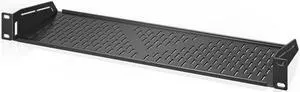AC Infinity Vented Cantilever 1U Universal Rack Shelf, 6" Deep, for 19 Equipment Racks. Heavy-Duty 2.4mm Cold Rolled Steel, 40lbs Capacity