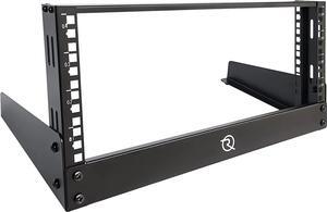 RIVECO 4U Network Rack Desktop 19 Inch 2 Post Open Frame Shelf with Reinforced Beam, Free Standing Racks for IT Server Sound AV Equipment, Welcome to consult