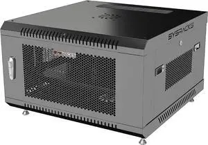 Sysracks - Server Rack - Wall Cabinet - 6U Wall Mount Rack Enclosure with Fans - Audio Rack - Network Rack - 24 Inch Depth AV Cabinet - on Levelers - PDU - Shelf - Locking Cabinet - Black