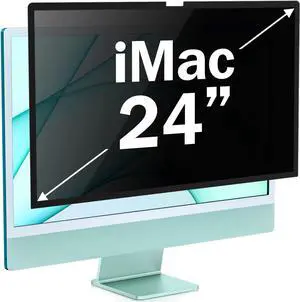 Computer Privacy Screen Filter for iMac 24 inch 2021~2024 (M1/M3/M4) Monitor Privacy Screen,Removable iMac 24 inch Computer Screen Privacy Shield and Anti Blue Light Anti Glare Screen Protector