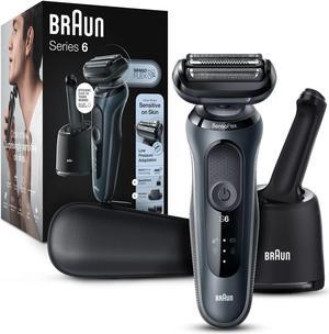 Braun Series 6 6075cc Electric Shaver with SmartCare Center and Precision Trimmer, Wet & Dry, Rechargeable, Cordless Foil Shaver, Black