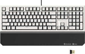 Hexgears X5 Wireless Mechanical Keyboard with Kaihl Box Switch, Panda Computer Keyboard for Gaming, Typing, Ergonomic 100% Typewriter Keyboard with Wrist Rest