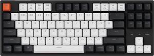 Keychron C1 87 Key TKL Wired Mechanical Keyboard for Mac Windows, Gateron Red Switch White LED Backlit Double-Shot ABS Keycaps, USB-C Gaming Keyboard for Gamer/Typists/Office