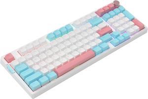 NACODEX 96 Key Hot Swappable Gasket Mount Keyboard | Amazing 10000mAh Bluetooth /2.4G /Wired PC Gaming Custom Keyboard with Kailh MX Cream Switch | Knob Control | MDA PBT Keycaps