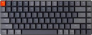 Keychron K3 75% Layout 84-Key Ultra-Slim Hot-Swappable Wireless Bluetooth Mechanical Keyboard with Low-Profile Keychron Optical Red Switch/White LED Backlight/USB Wired for Mac Windows-Version 2