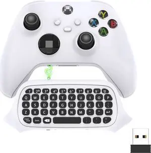 Controller Keyboard for Xbox Series X/S, Wireless 2.4G Ergonomic USB Gamepad Keypad QWERTY Chatpad with Audio and Headset Jack for Game Live Chat Compatiable with Xbox Series S/Series X/One/One S