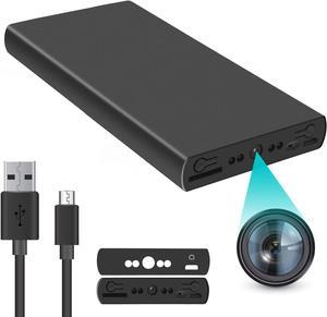 Hidden Camera Power Bank, 10,000mAh Portable Charger Spy Camera, 1080P Nanny Cam with Night Vision, Motion Detection, Loop Recording, Gravity Sensor for Indoor/Outdoor Security up to 128GB No WiFi