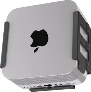 Mac Studio Mount, IFCASE Heat Dissipation Design Anti-Scratch Inner Aluminum Under Desk, Wall Mount Stand for Mac Studio M2 M1 Max, Ultra (Black)