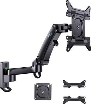HUANUO TV Monitor Wall Mount for 22-35 inch Ultrawide Screens, Upgraded Full Motion Monitor Arm Single, Wall Mounted Monitor Stand Support VESA 75/100/200mm, Load Capacity 6.6 to 26lbs
