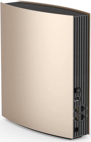 AC3200 WiFi Router WAVLINK Dual Band Gigabit Wireless Router with USB 3.0 Port, 8 * 5dBi Antennas, LED Screen, Up to 2500 sq.ft and 100 Devices - Gold
