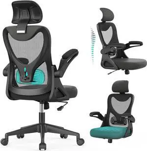 Office Chair - Ergonomic Desk Chair with Adjustable 2D Headrest &Lumbar &Armrest, Tilting &Height Adjustment Home Office Desk Chairs Office Chair - Ergonomic Desk Chair with Adjustable 2D Headrest &Lumbar &Armrest, Tilting &Height Adjustment Home Office Desk Chairs