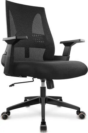 Big and Tall Office Chair 400lbs - Ergonomic Office Chair Computer Desk Chair Breathable Mesh for Big People - Mid Back Comfortable Swivel Office Chair with Adjustable Lumbar Support Big and Tall Office Chair 400lbs - Ergonomic Office Chair Computer Desk Chair Breathable Mesh for Big People - Mid Back Comfortable Swivel Office Chair with Adjustable Lumbar Support