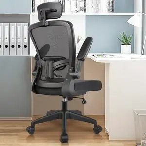FelixKing Ergonomic Office Chair, Headrest Desk Chair Office Chair with Adjustable Lumbar Support, Home Office Swivel Task Chair with High Back and Armrest, Adjustable Height Gaming Chair(Black)