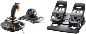 ThrustMaster TFRP Rudder Pedals & T16000M FCS HOTAS for PC (USB, Pedals, Joystick, Ergonomic, Flight Controller, PC, PS4, Xbox One)