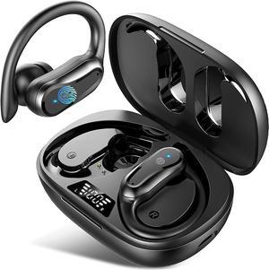 Wireless Earbuds Bluetooth 5.3 Headphones 42Hrs Playtime in Ear Buds Sports Earphones with Hi-Fi Stereo, Over-Ear Earhooks Headset with Dual LED Display/IP7 Waterproof/Noise Cancelling for Workout