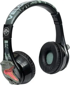 Jurassic World Bluetooth Headphones for Kids, Wireless Headphones | Volume Reduced and Built-in Microphone Jurassic World Bluetooth Headphones for Kids, Wireless Headphones | Volume Reduced and Built-in Microphone