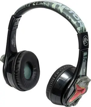 eKids Jurassic World Bluetooth Headphones, Wireless Headphones with Microphone Includes Aux Cord, Kids Headphones for School, Home, or Travel
