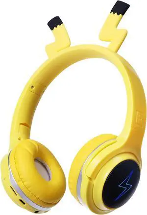 YLFASHION Kids Headphones Bluetooth Headphones, Colorful LED Lights Wireless Cartoon HeadphonesOver Ear Headphones Built-in Mic for Children/School/iPad/Tablet/Airplane