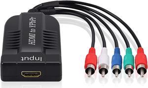 HDMI to YPbPr Converter HDMI to Component Converter HDMI to RCA RGB YPbPr Male Scaler Support 720P/1080P for TVBOX VHS VCR DVD Recorders HDMI to RGB Adapter(Not Component to HDMI Converter)