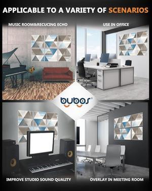 BUBOS Art Acoustic Panels,36 x 24Inches Acoustical wall panel,Better than foam, Decorative Sound Absorbing Panel for walls, Studio Acoustic Treatment. Soundproof wall panel,Infinite Loop