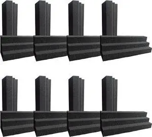 WENGWEI 16 PACK Studios or Home Theater Column Acoustic Wedge Studio Foam Corner Block Finish Corner Wall